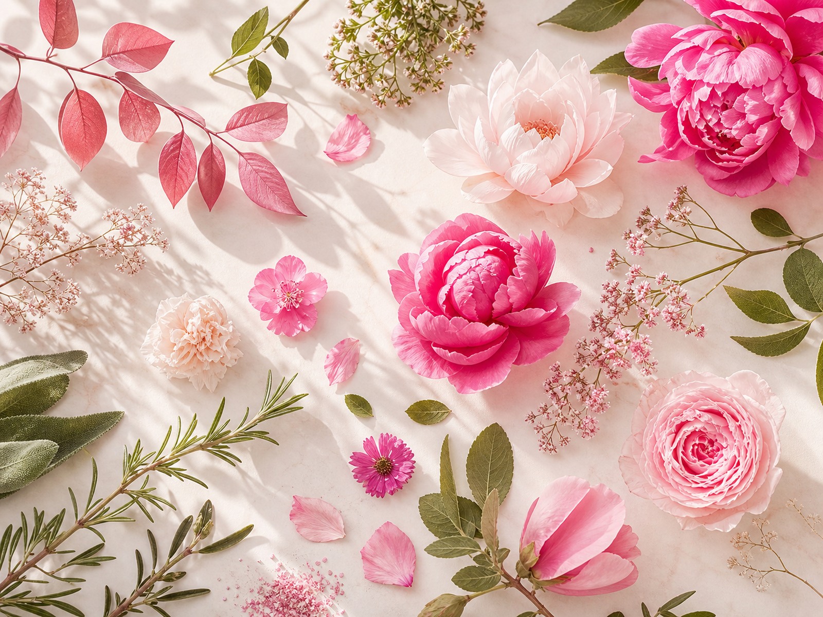 Beauty Factory botanical inspiration with flowers and natural textures